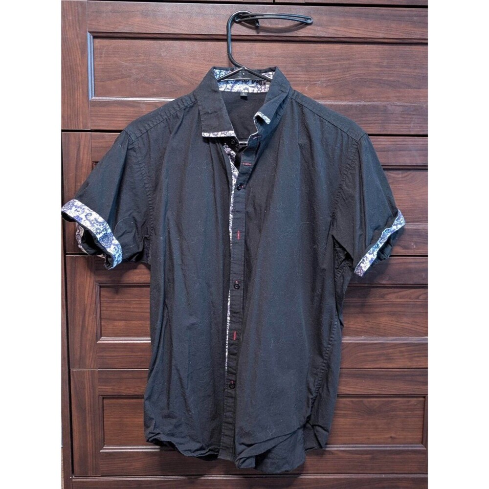 Mens black button down